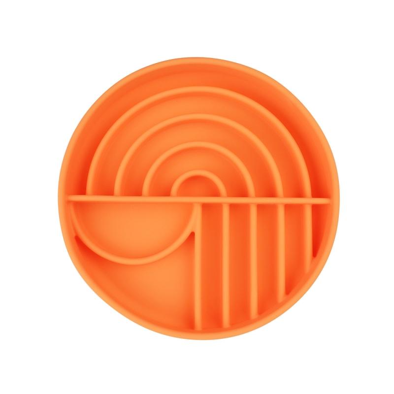 Dog Cat Pet Slow Food Bowl Cat Anti-Knockover Anti-Slip Food Bowl Puppy Anti-Choking Silicone Feeder Toy Food Plate Pet Supplies