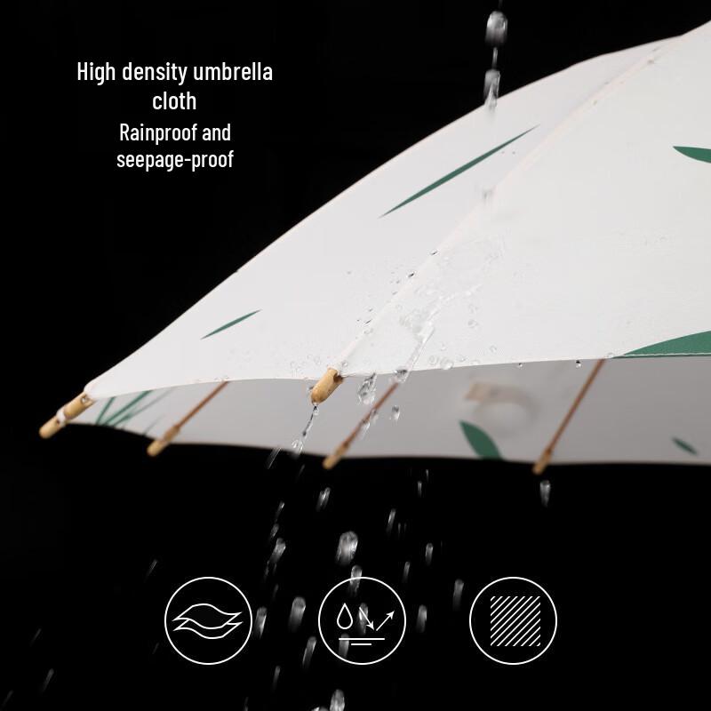 Chinese Style Retro Bamboo Handle Umbrella