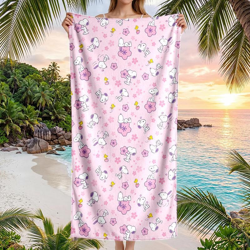 Large Beach Towel Quick Dry Absorbent Towel For Beach IndoorSnoopy Peanuts