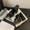 Fashion European And American Thick High Heel Slippers 14.5cm Fish-Mouth Heels With Double Waterproof Platform And Thick Soles