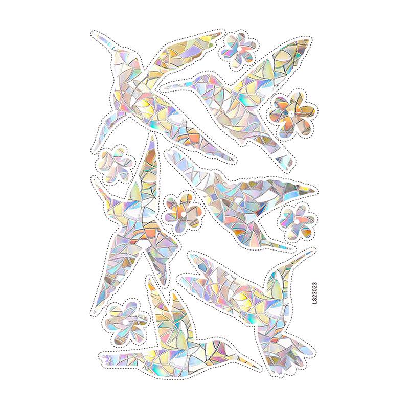 New Style Colorful Hummingbird Anti-Collision Window Sticker - Bird Protection and Bedroom Glass Decor.