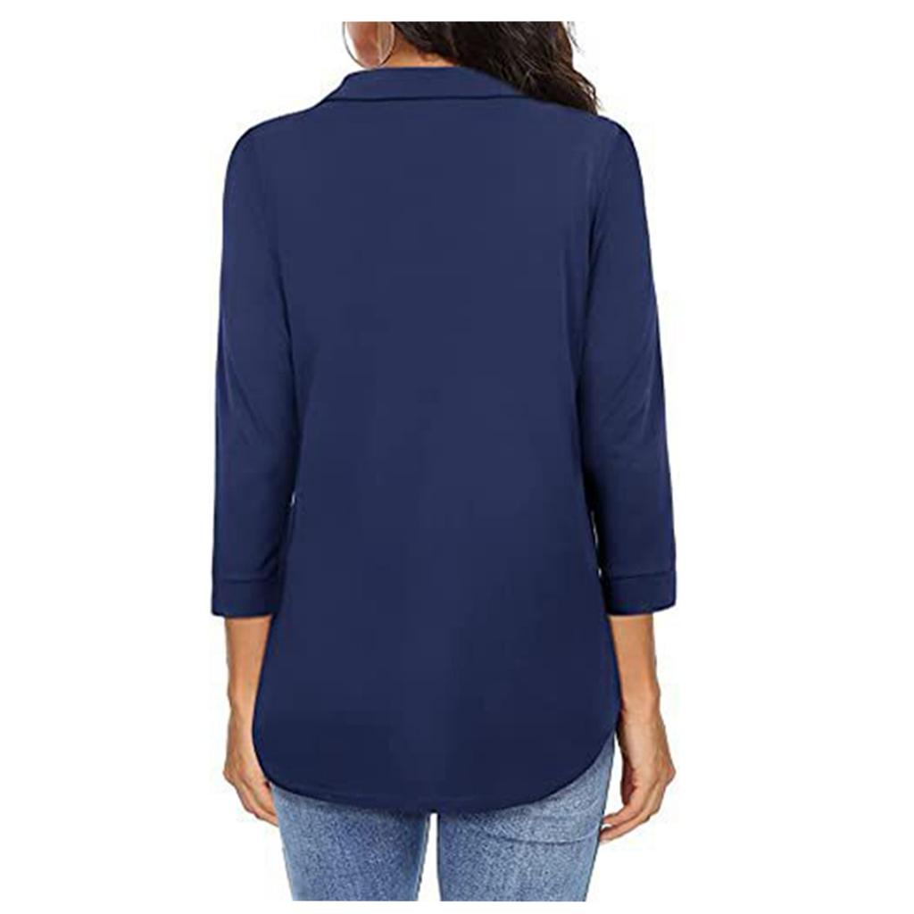 Women's Casual Fashion Sexy Comfortable V-Neck Seven Sleeve Top