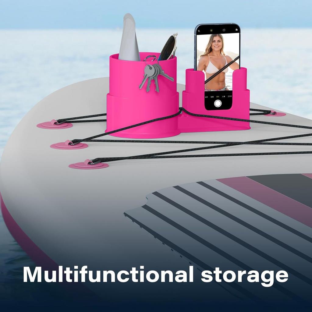 Kayak Drink Holder Universal Waterproof Phone Cup Holder for Paddle Board, Surfboard & Boat, Adjustable Can Beer Bottle Caddy with Mount