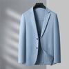 New Linen Suit for Men Light Business Casual Summer Thin Single-layer Ice Silk Free Iron Cotton Linen Suit