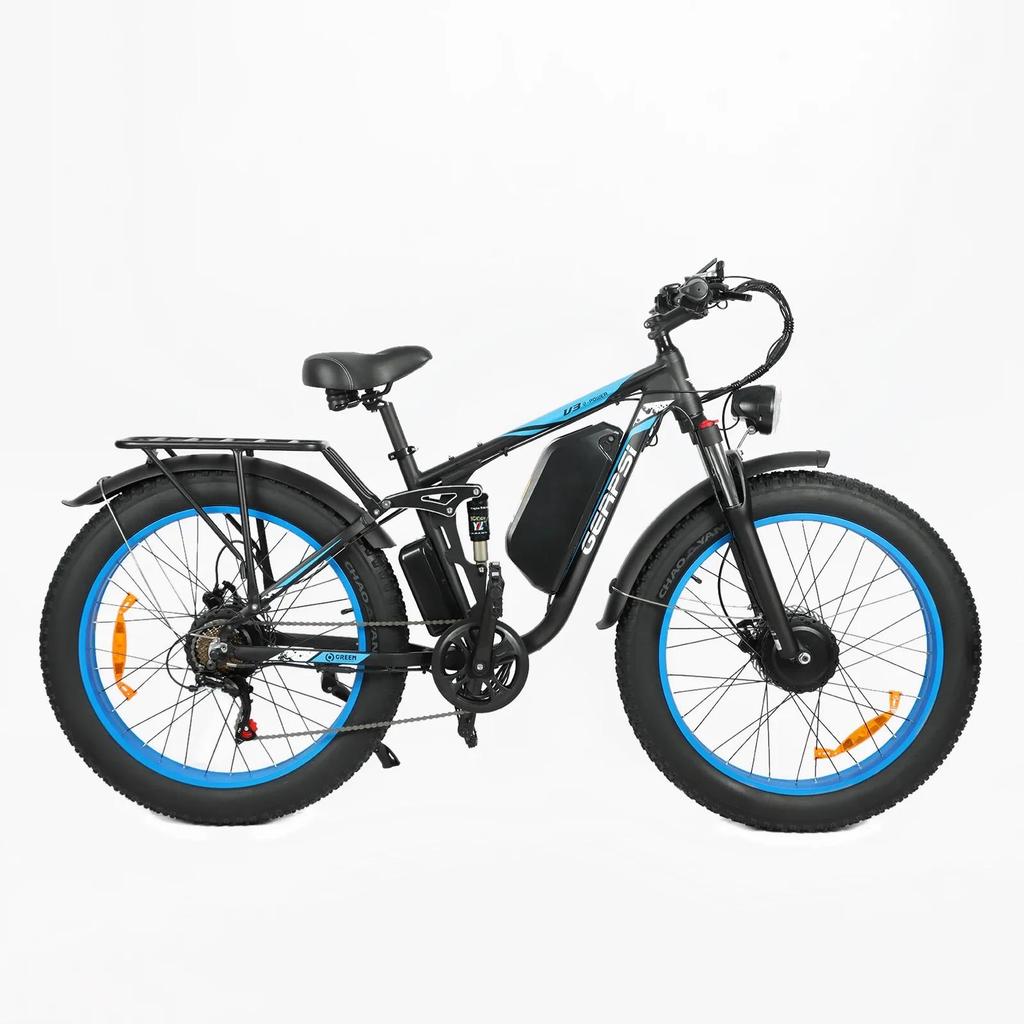 New Model DP2603-3000W Dual Motor 48V25AH26*4.0 Fat Tires Dual Suspension Adult Off-road All-terrain Electric Bicycle