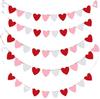 Felt Christmas Heart Garland: Romantic Peach Heart Banner for Party Decoration