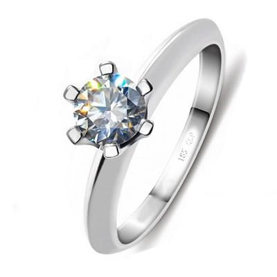 1 Karat natürlicher Kubikzircon-Ring, echtes tibetisches Silber, reine Goldfarbe, Ehering-Ringe für Frauen, Geschenk, Schmuck