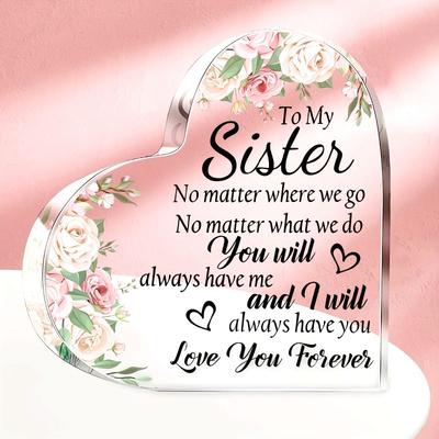 2D Flat, Heart-Shaped Acrylic Desk Decor Plaque, Ideal Gift for Birthdays, Suitable for Wall Decoration, Porch, Room, Villa, Accents Home, Hallway, or