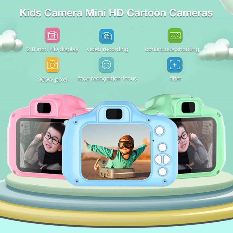 Appareil photo pour enfants Écran HD 1080P Appareil photo Vidéo Jouet 8 Millions de Pixels Dessin Animé Mignon pour Enfants Jouet de Photographie d'Extérieur