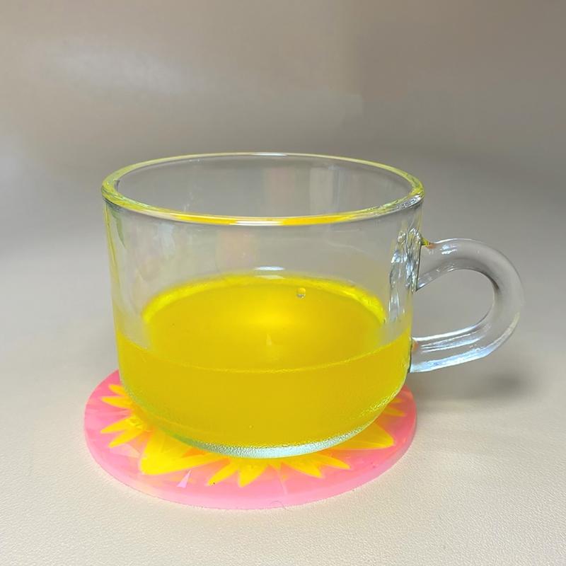 Cup Mat Resin Mold Holographic Coaster Silicone Mold Multi-functional Drink Coasters Epoxy Casting Mold DIY Art Tool