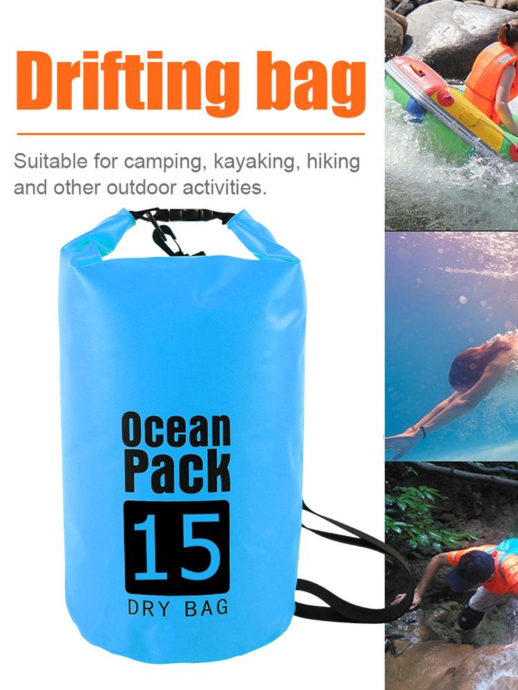 20-2L Portable Waterproof Swimming Bag Dry Sack Fishing Boating Clothes Wallet Cell Phone Storage Bag Pouch for Outdoor Dry Bag