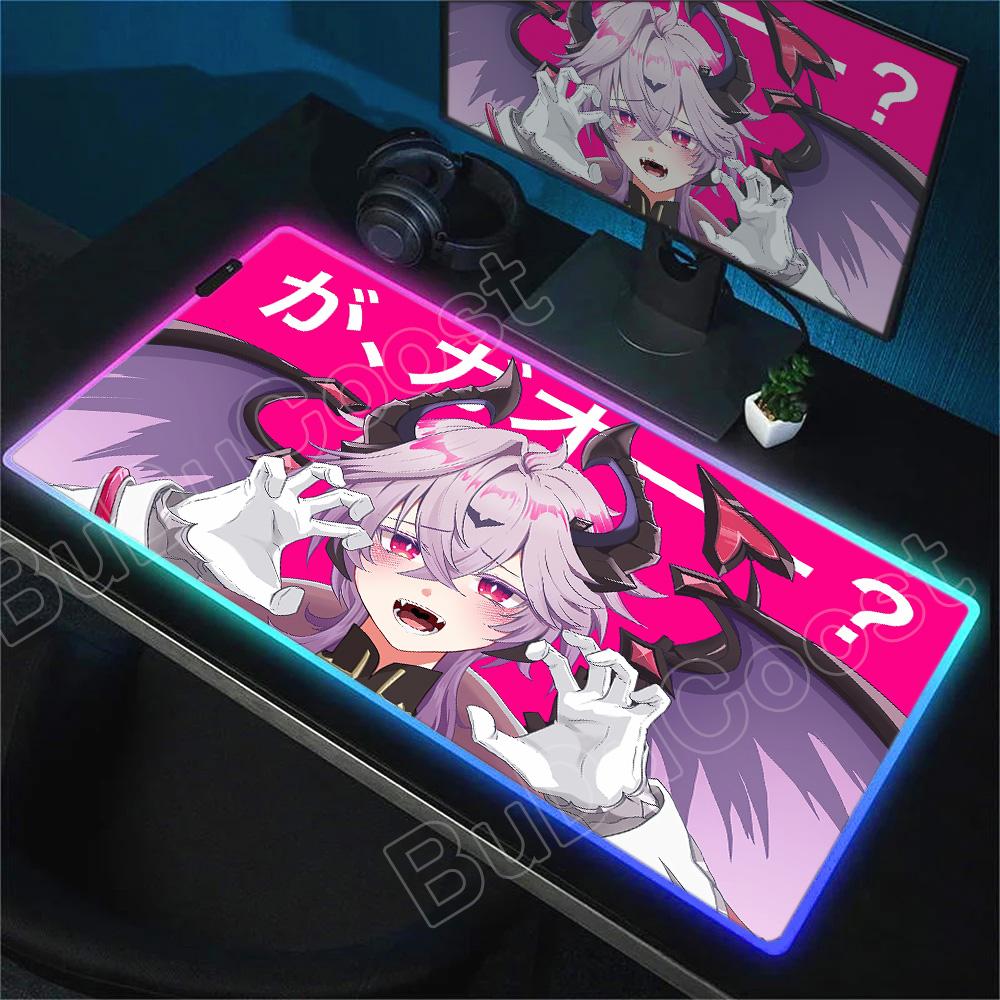 RGB Anime Desk Mat Genshin Impact Large 900x400mm Mouse Pad Carpet Computer Laptop Gaming Peripheral Accessories Durin Mousepad