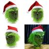 Rascal Green Monster The Grinch Mask With Christmas Hat For Adult Cosplay Fun