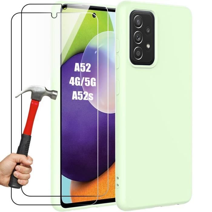 Coque + Verres Trempés - Samsung - Galaxy A52 4G-5G - Ultra Slim - Antichoc - Anti-Rayures