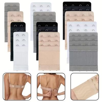 12 Elastic Bra Hooks, Lingerie Extension Hooks, 2/3/4 Hook Closures, Adjustable Back Bra Hooks, Lingerie Expansion Hooks