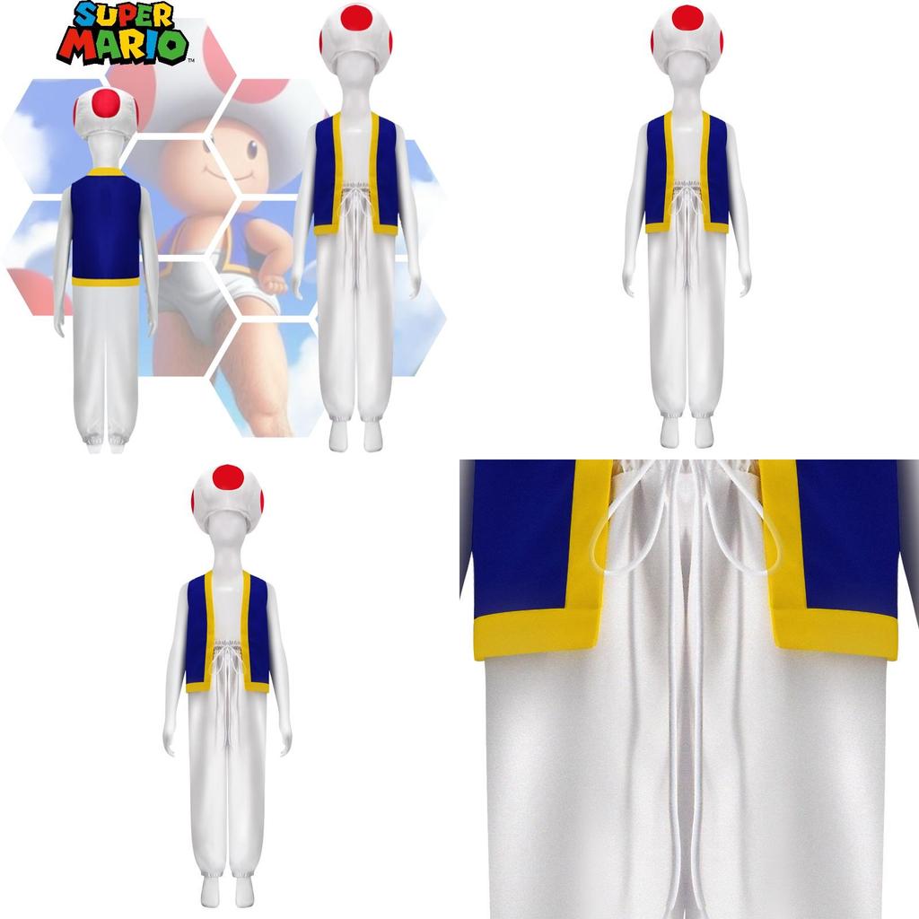 Kostium Cosplay Mario Brothers Na Halloween Materiał Poliestrowy Motyw Mario XS-XXXL