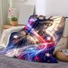 1pc Statue Liberty Stars Flannel Blanket Soft Warm Throw Blanket for Bedroom Living Room Bed Travel Camping Picnic Gift. M07220169