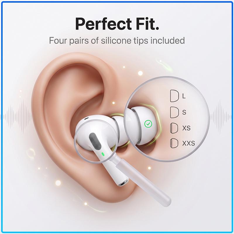 1:1 Pro 3rd TWS True Wireless Bluetooth Earbuds Crystal Clear Sound Clear Calls Up To 30H Long Playtime In-ear Headphones For iOS Android