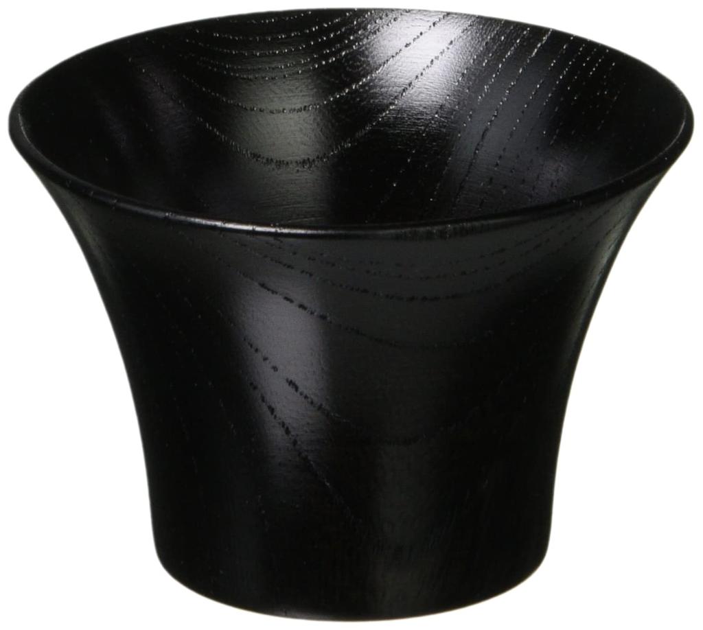 Nakatani Brothers Company "Yamanaka Lacquerware" Zelkova Sake Cup, Black Rubbing, 36-1516