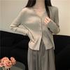 Early Spring Collar Knitted Sweater Women's Age-reducing Button Cardigan Long-sleeved Casual Fashion High-end Top