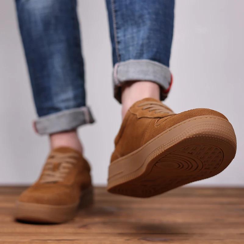 New Men British Style Fashion Reversed Fleece Soft Leather Oxford Shoes Comfortable and Versatile High Quality Flats Male Shoes