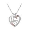Heart Shaped Crystal Pendant Necklace Jewelry Mother's Day Gift For Mom
