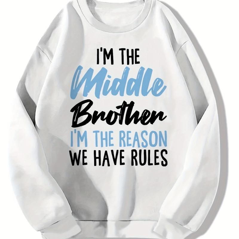 

Slim Fit Crew Neck Sweatshirt, Breathable Cotton Pullover, Casual Fashion S