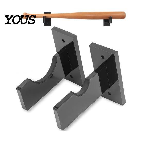 Baseball Bat Display Case 2PCS Acrylic Stands, Wall Mount Space Saving Hanging Shelf Holders, Soft Lining Protection Organizers for Sports Memorabilia