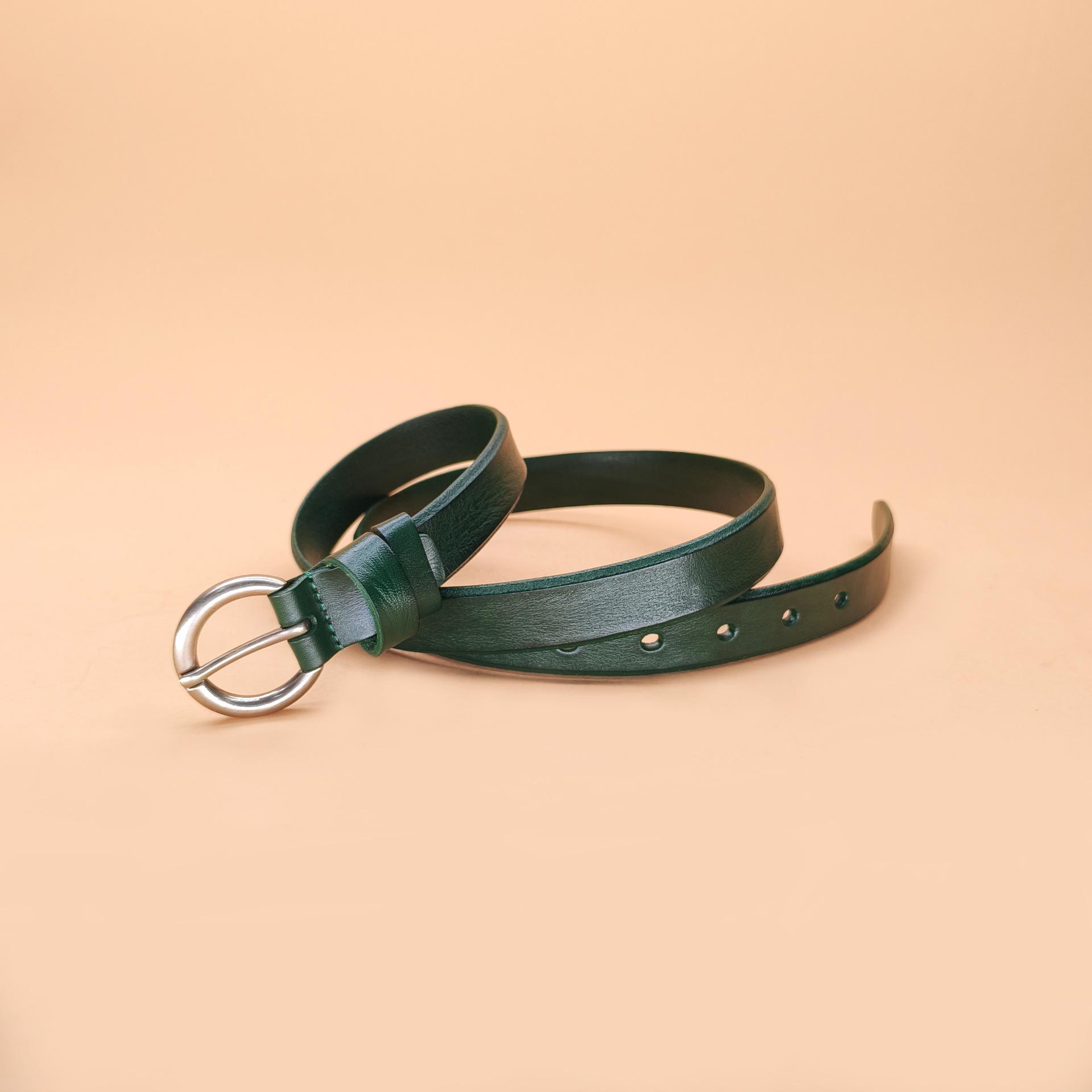 

Новый женский ремень первого слоя, универсальный ремень, женский изящный декоративный модный ремень с пряжкой 120cm зелёный