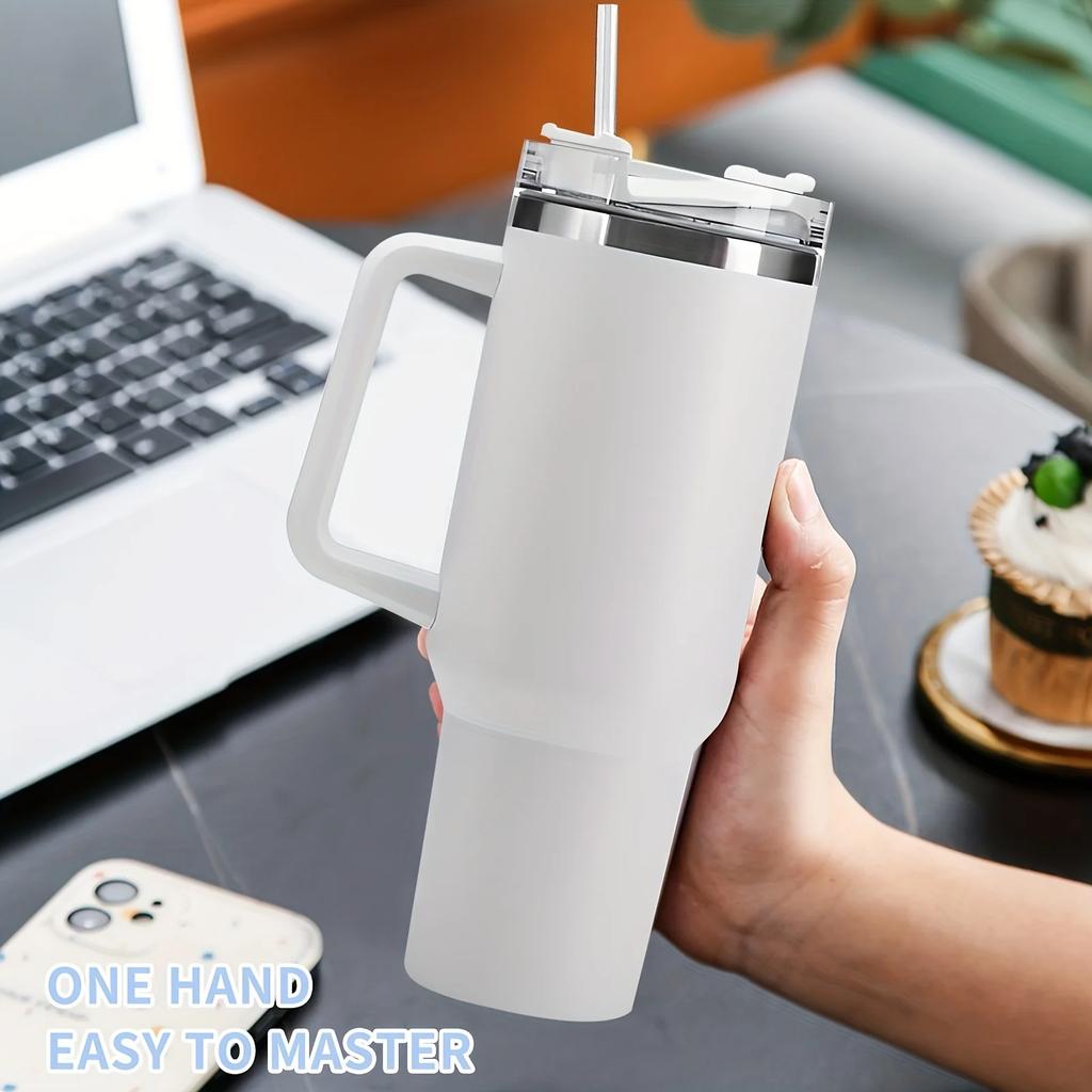 40oz Becher Vakuumisoliert Thermoskanne Kundenspezifischer Reisebecher Edelstahl Wasserflasche Kaffeetassen mit Henkel Outdoor Trinkgeschirr