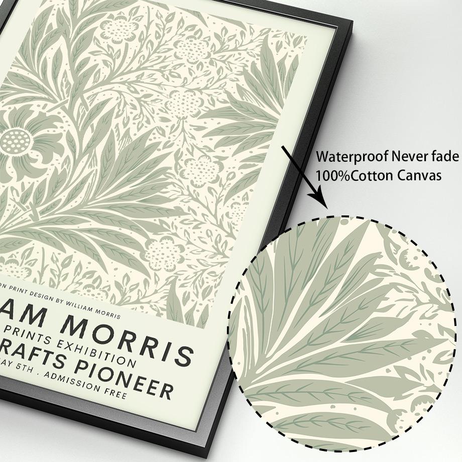 William Morris Museum Utställning Galleri Väggkonst Nordiska affischer Dukmålning Och tryck Väggbilder för vardagsrumsinredning