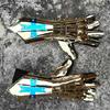 Vintage Medieval Knight Gloves Gauntlets Steel Gothic Golden Finish 18 Gauge