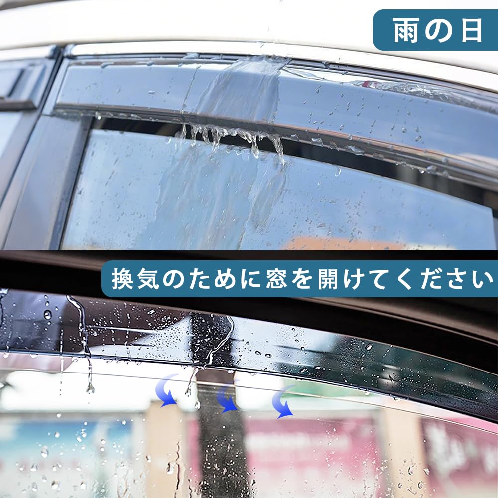 OKAYOHINN Door Side Window Rain Sun Defender Exterior Black Acrylic Left and Right Set of Easy Compatible with 2023 N-BOX JF5/JF6 Visors, Visors,