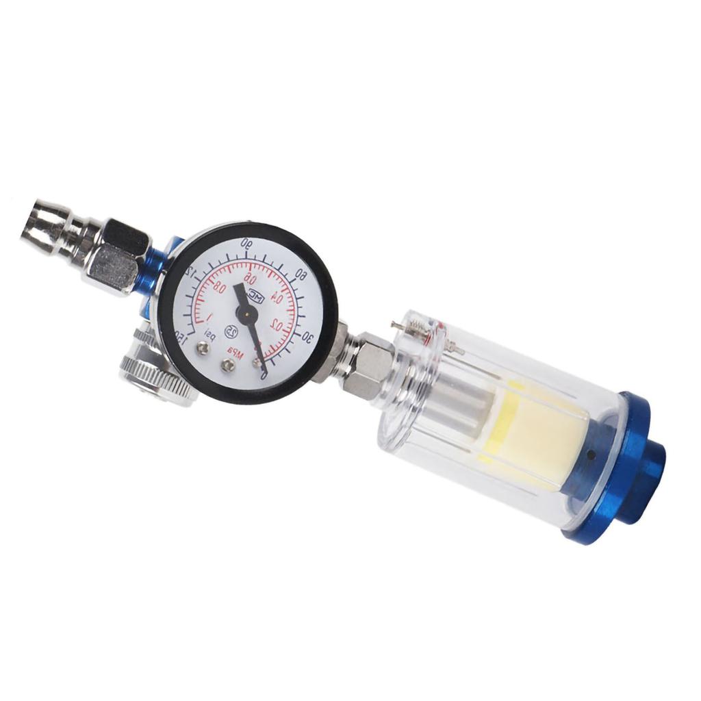 1 4in Air Regulator Gauge Oil Water Separator Filter Tool for Spray Painting Gun