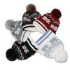 Temu autumn and winter new wool hat Christmas snowflake jacquard ear protector pullover hat knitted hat wholesale