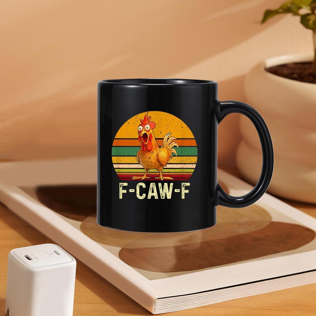 Funny Chicken Mug 350ml Ceramic Milk Cup Beverage Drinkware Hilarious Morning Coffee Mug For Home Office School Apartment
