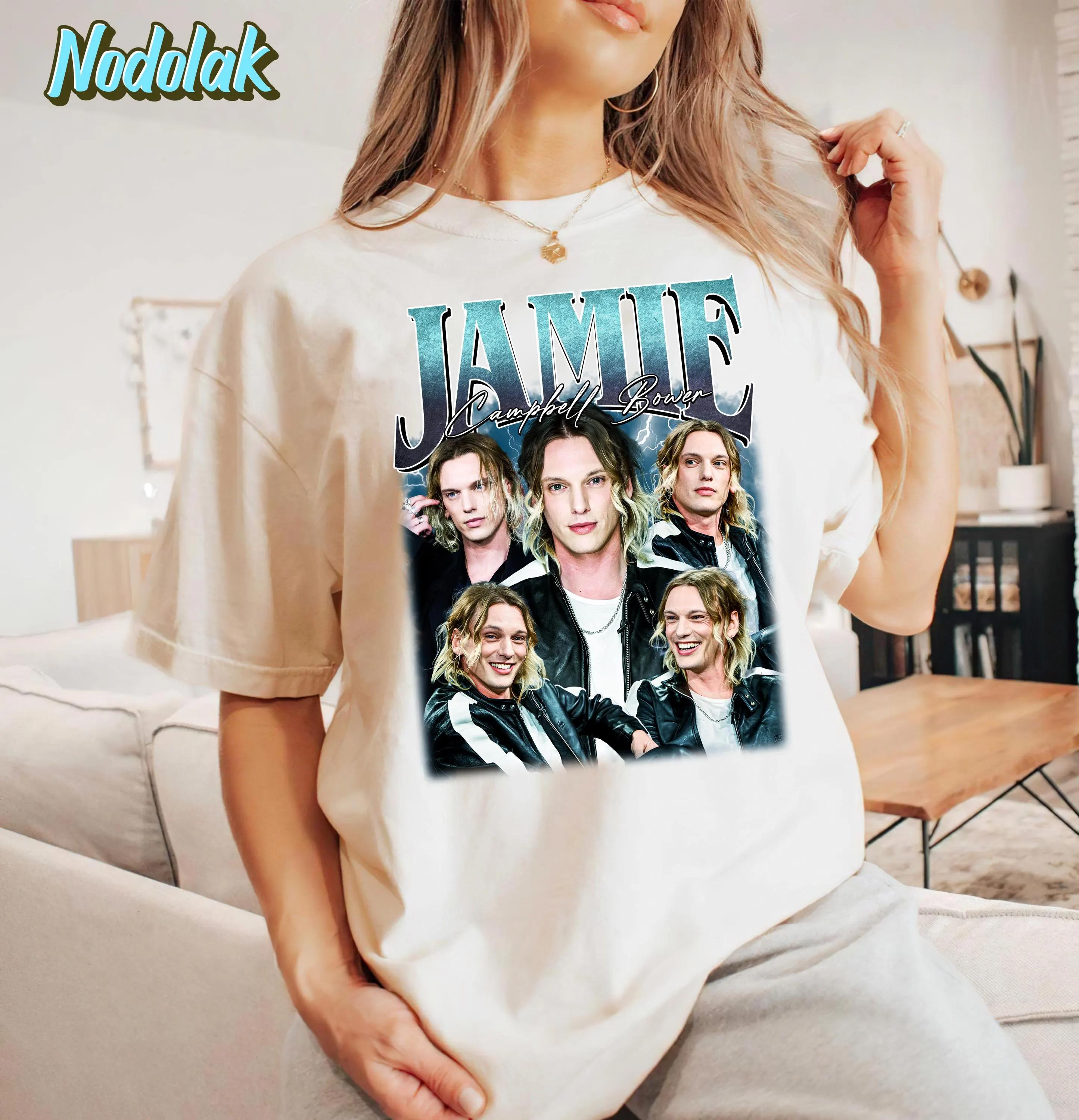 

Jamie Campbell Print Shirt Jamie Campbell Fan Tshirt Fashionable Womens Short Sleeved Casual Daily Outdoor Street Tshirt 4XL