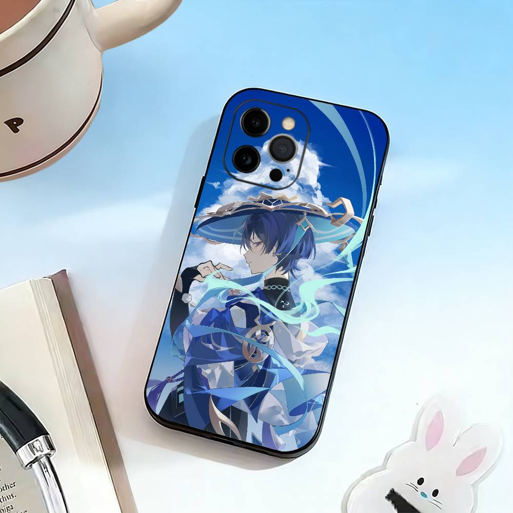 Game G-Genshin Wanderer Scaramouche  Phone Case For iPhone 17, 16,15,14,13,12,11 Plus,Pro Max, Others Soft Black Cover