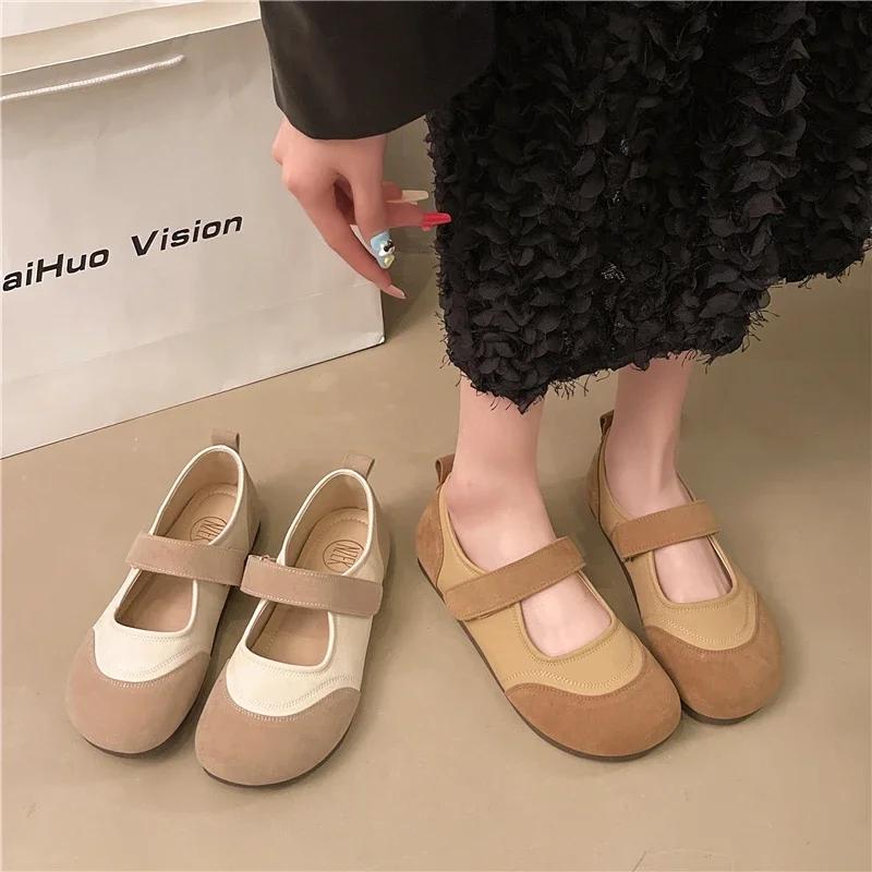 Women Flats Mary Jane Canvas Sandals Spring Summer Walking Shoes Designer Flat Casual Silver Beige Board Shoes Zapatos Mujer