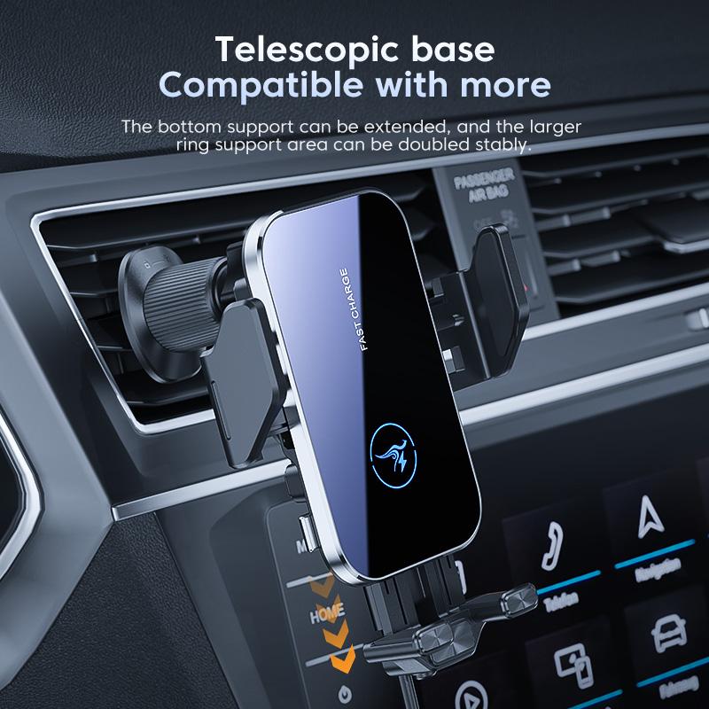 Drahtloses Autotelefonladegerät zum schnellen Aufladen, automatisch klemmender Telefonhalter für Auto, für iPhone, Samsung, Android