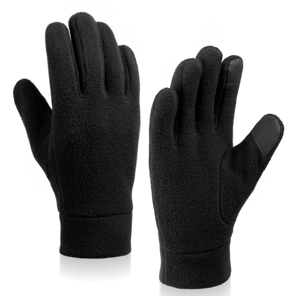 Mens Winter Gloves Thicken Thermal Warm Fleece Full Finger Gloves Cold Resistance Windproof Outdoor Skiing Cycling Mittens Women