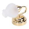 1:12 Scale Dollhouse Wall Lamp Vintage Floral Battery Powered Miniature Wall Sconce for Home Decor
