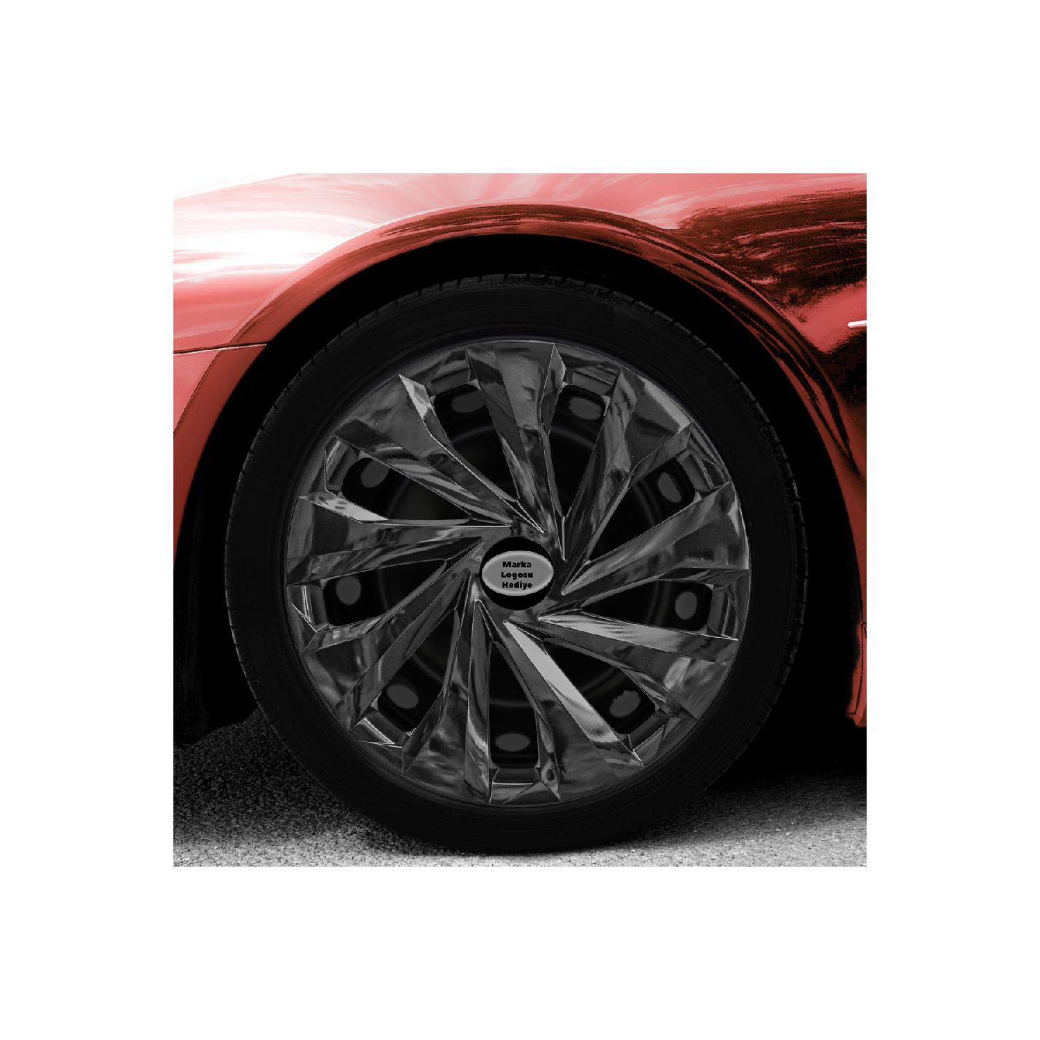 

Для Volkswagen Polo 14-дюймовый колпак с эмблемой Piano Black, набор из 4 216