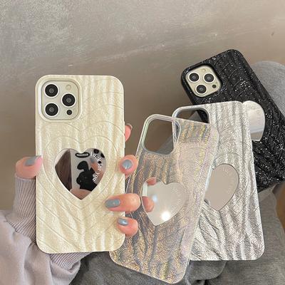 Luxury 3d Heart Water Ripple Phone Case For Iphone 14 13 12 11 Pro Max Xs X Xr Love Mirror Soft Silicone Shockproof Shell Cover