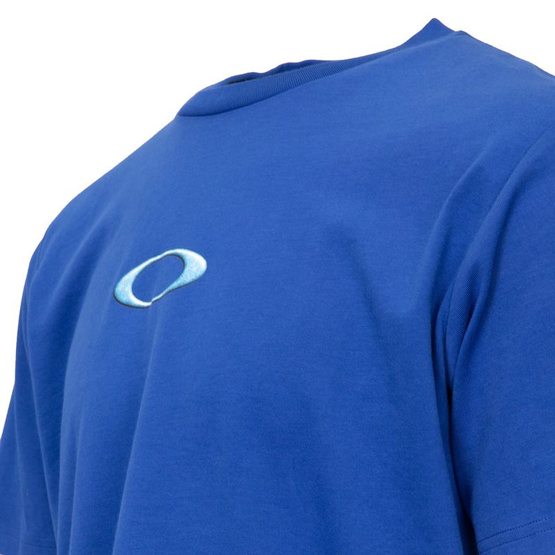 Elektricky modré bavlněné tričko s nálepkou loga Pánské OAKLEY