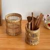 Multipurpose Plant Storage Vases Sturdy Rattan Handwoven Basket Accessories Portable for Farmhouses Styles Decoration