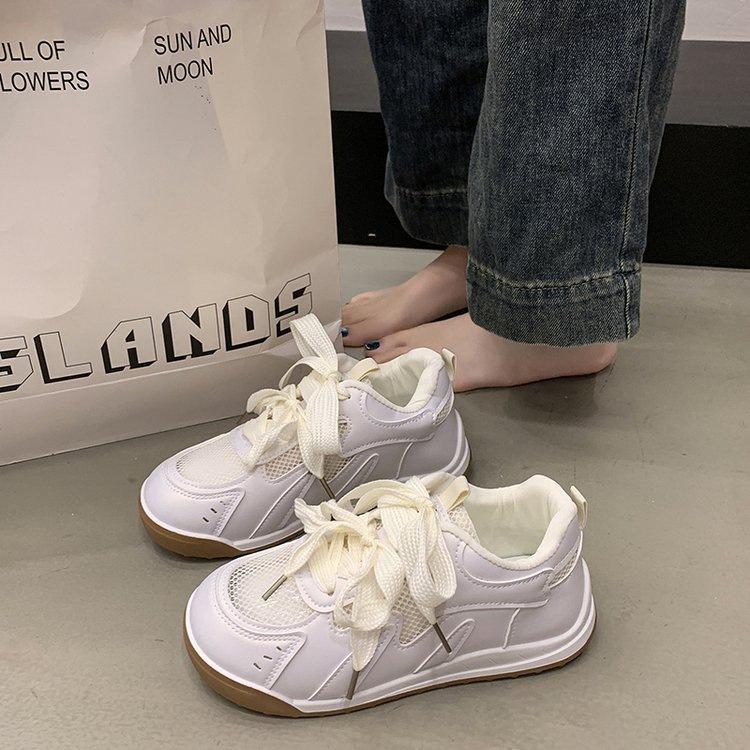 Dopamine explosion thick baseplate shoes women's summer versatile 2025 new mesh breathable casual sports bread shoes