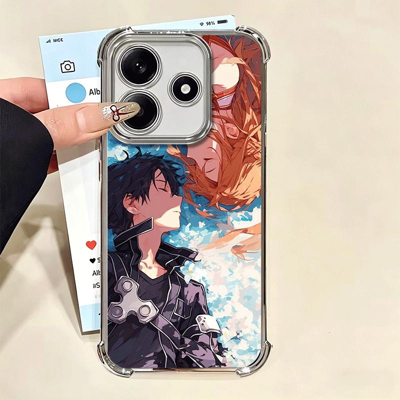 Sword Art Online Anime Weiche Handyhülle Für Xiaomi Redmi Note 14 15 Pro Plus 13 12 11S 11T 5G 10 9S 9 Galvanisiert Anti-Fall Fundas