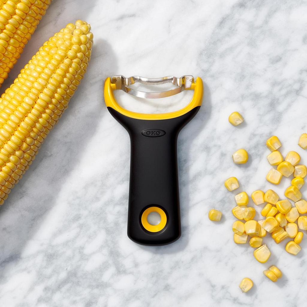 OXO Corn Mini Stainless Steel Corn Cutter Peeler,