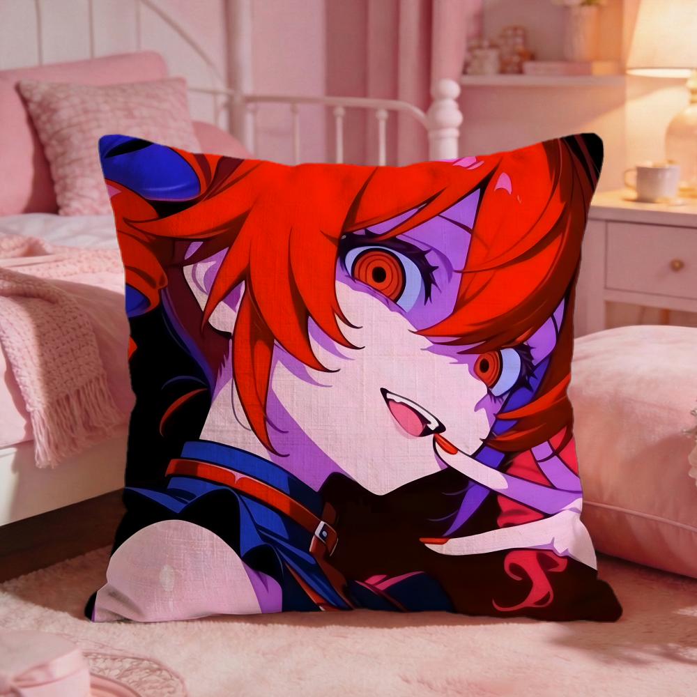 TetoAnime Teto Cushion Cover Premium Comfort Reversible Pillow Cove Two In One Design For Any Room  Car Interior